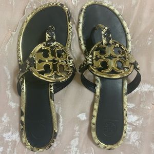 TORY BURCH SNAKE SKIN SANDALS